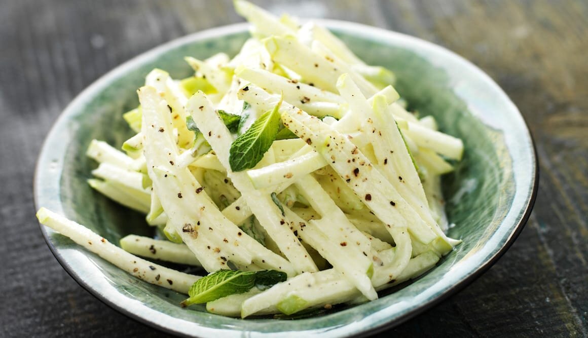 Apple Coleslaw with Mint