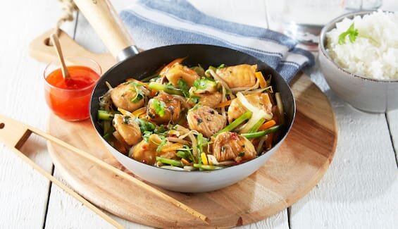Wok with Norwegian Halibut
