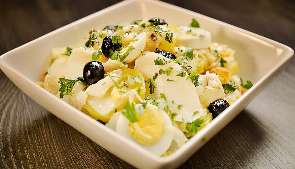 Norwegian Clipfish with Potatoes, Eggs and Olives