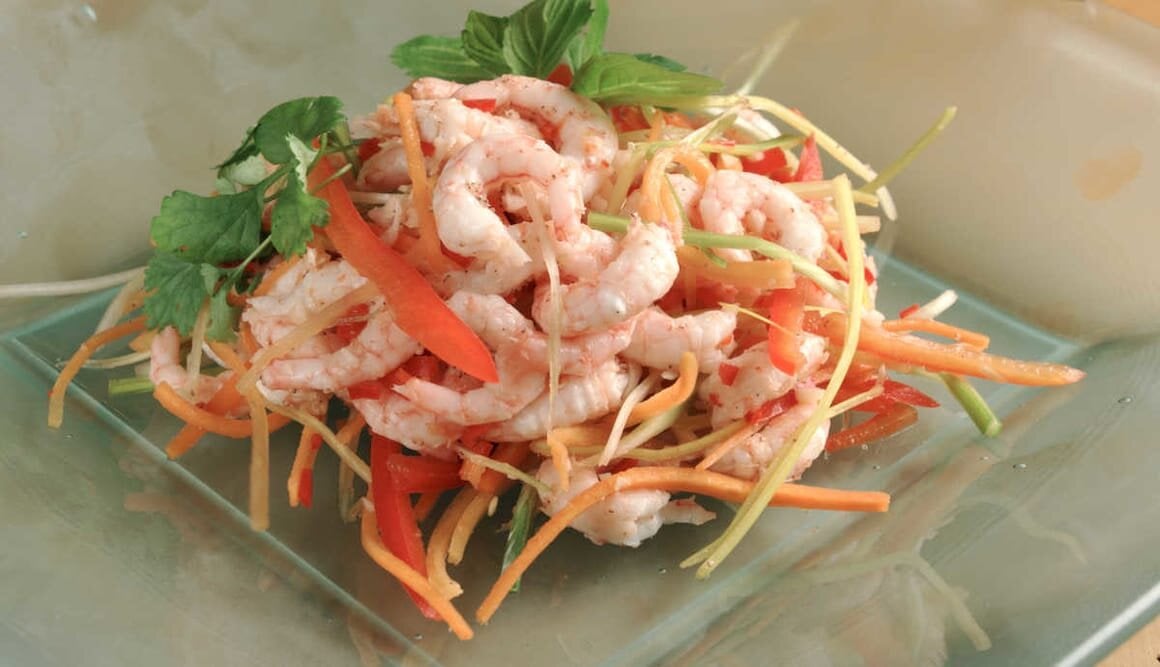 Salad with Norwegian Prawns and Vegetables