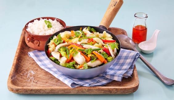 Wok with Norwegian Plaice