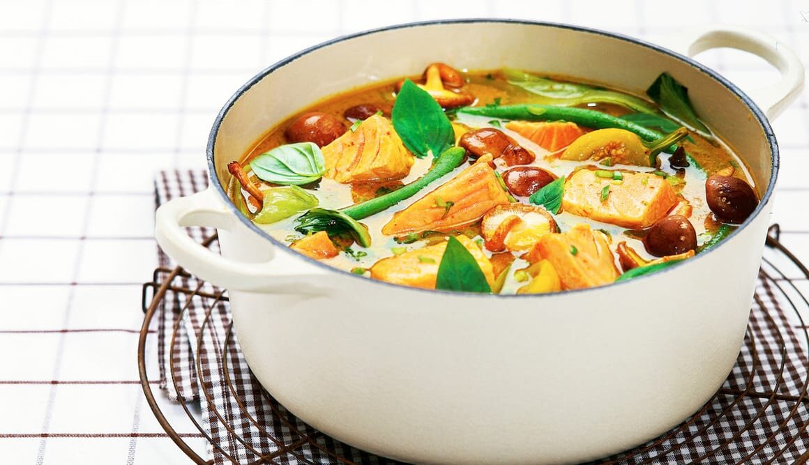 Thai Coconut Curried Norwegian Salmon