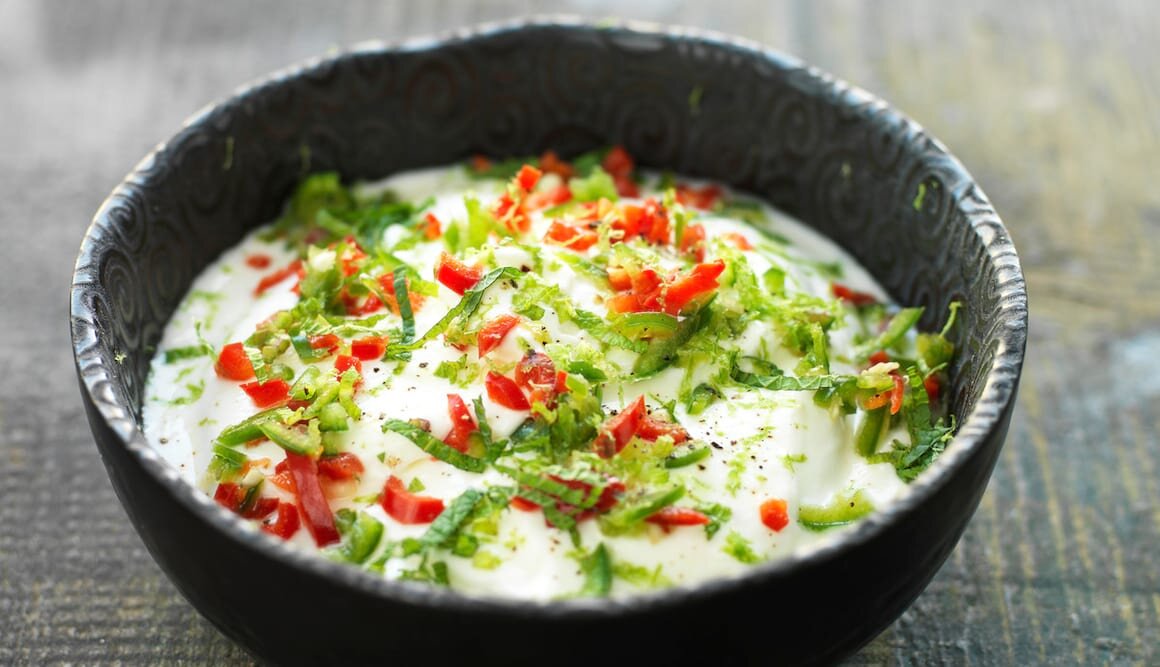 Yoghurt with Chili, Mint and Lime