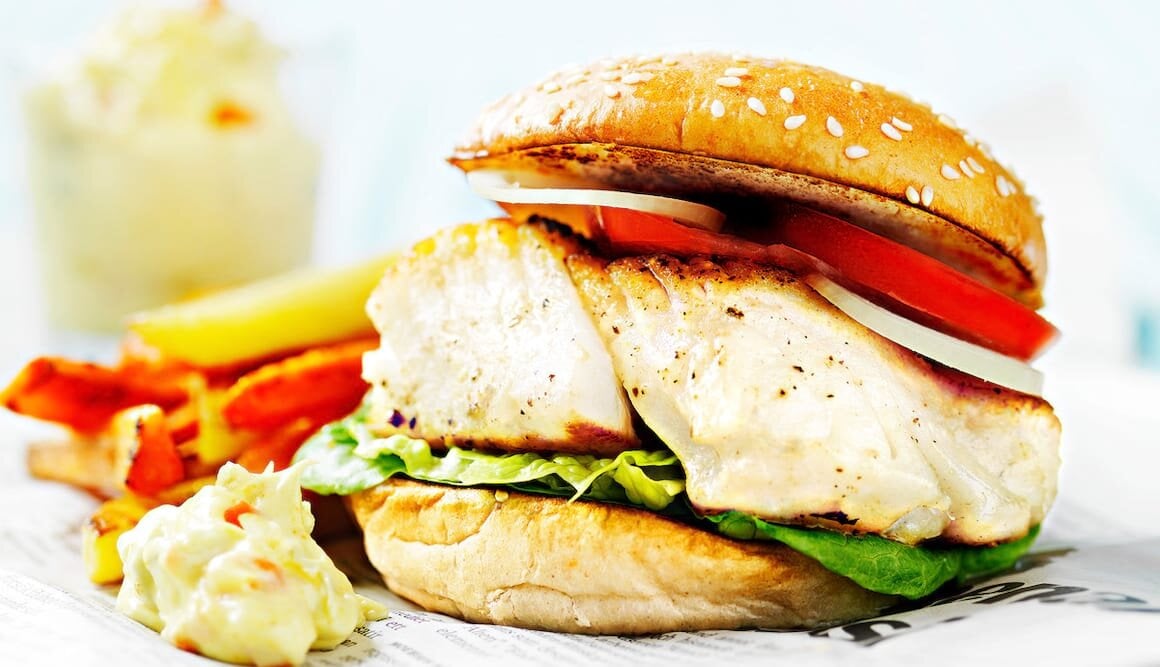 Burger with Norwegian Cod