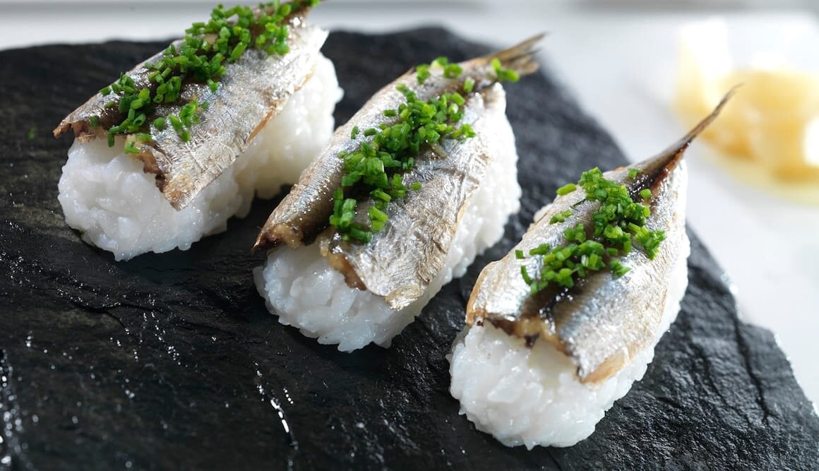 Nigiri Sushi with Sardines