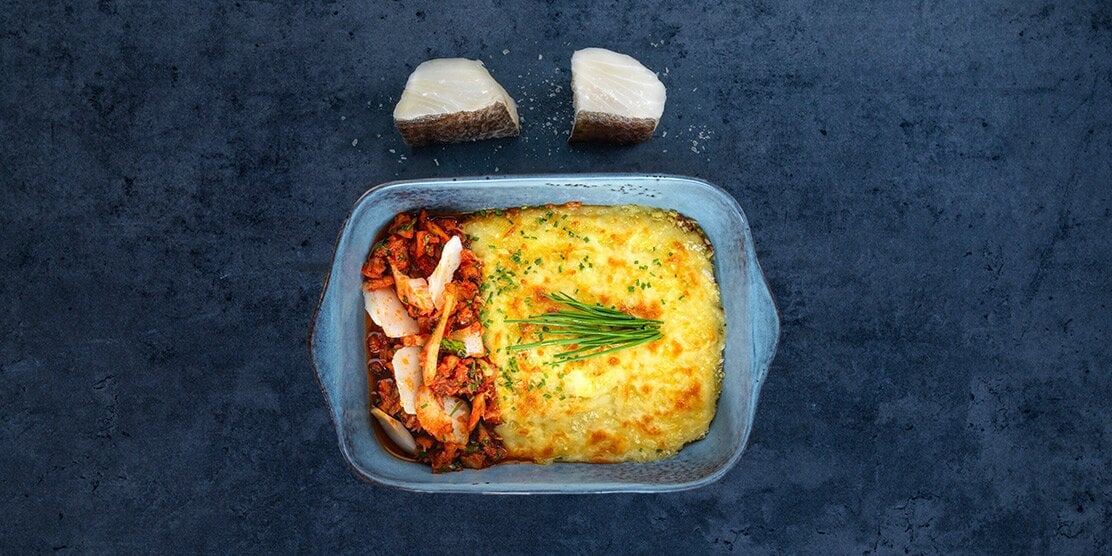 Norwegian clipfish pie