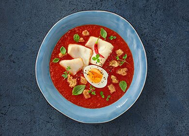 Spicy tomato soup with Norwegian clipfish | Seafood from Norway