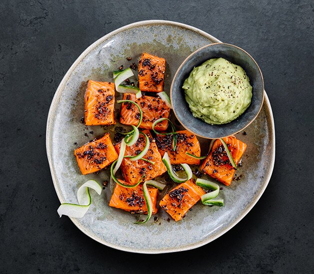 Fjord Trout with Black Pepper Sauce and Avocado Cream