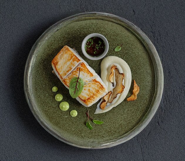 Halibut with Jerusalem Artichoces