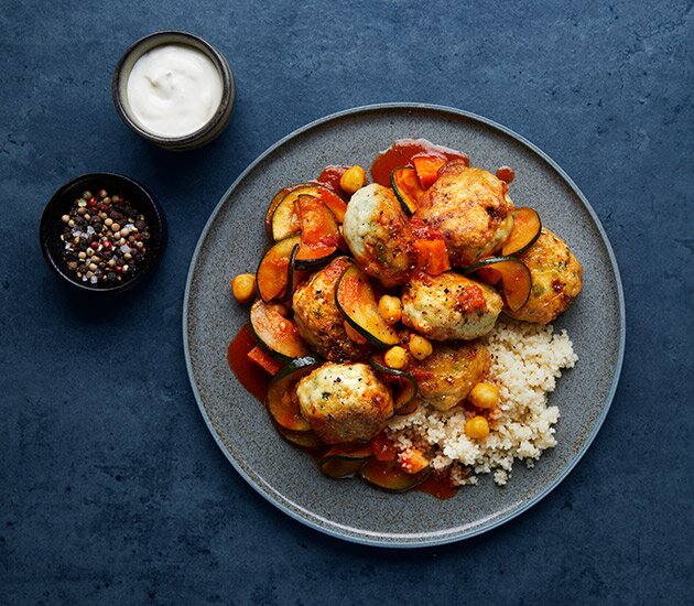 Norwegian saithe balls with couscous