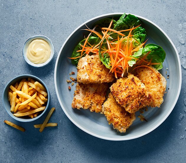 Nuggets with Norwegian saithe