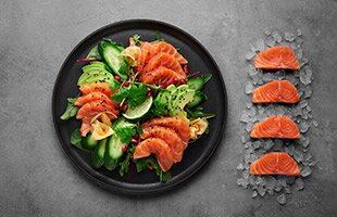 Norwegian Salmon Sashimi salad