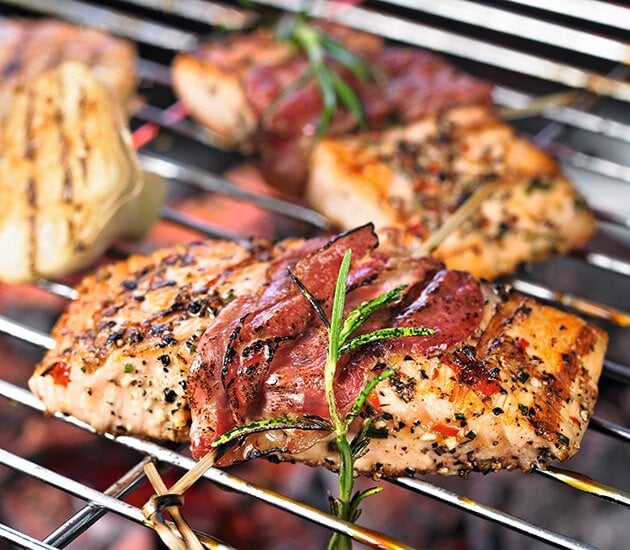 Smokey barbecue salmon fillets