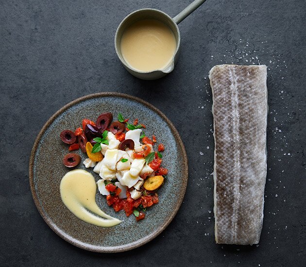 Norwegian salted cod with vichyssoise