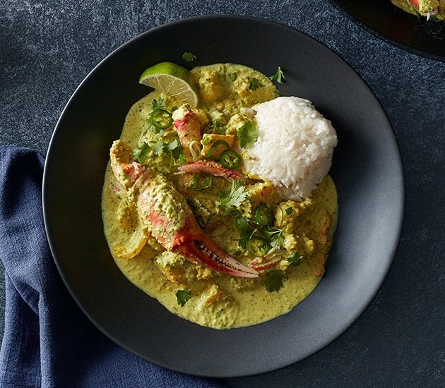 Green Curry Steamed Norwegian Snow Crab