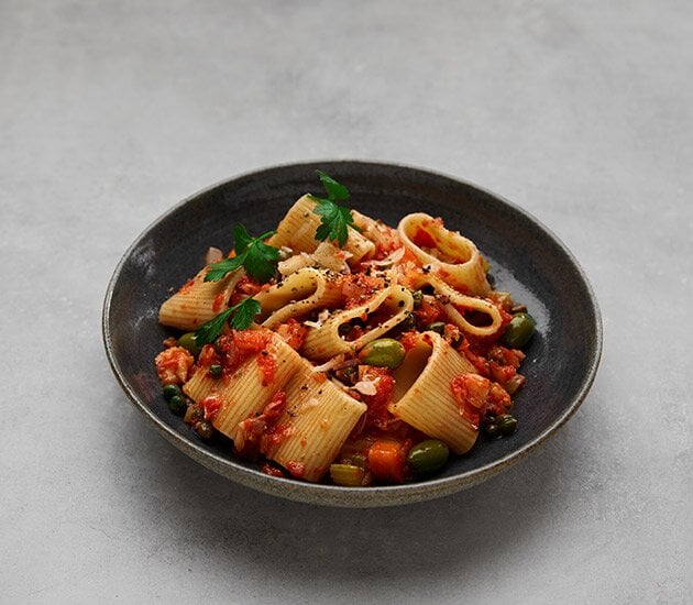 Norwegian stockfish with paccheri